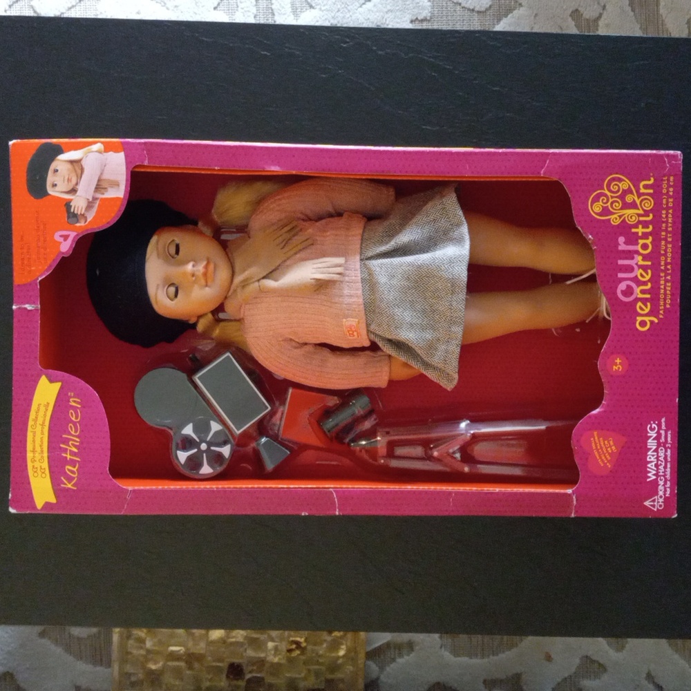 Our Generation Doll 18" Kathleen Movie Director Camera Beret Accessories NEW
